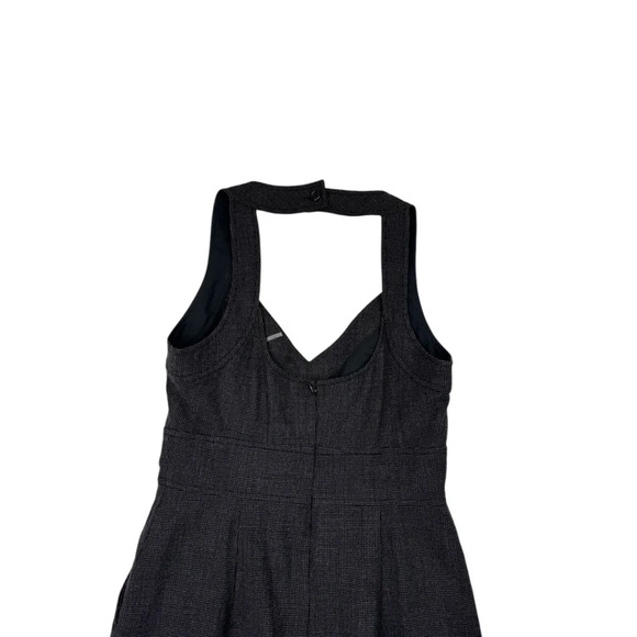 Rebecca Taylor Charcoal Sheath Wool V-neck Dress - Picture 3 of 12